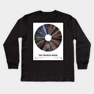 minimal_Truman Show Warp Barcode Movie Kids Long Sleeve T-Shirt